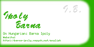 ipoly barna business card
